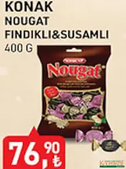 KONAK NOUGAT FINDIKLI&SUSAMLI 400 G - BAYRAM ŞEKERİ/ÇİKOLATASI KONAK NOUGAT FINDIKLI&SUSAMLI 400 G - BAYRAM ŞEKERİ/ÇİKOLATASI
